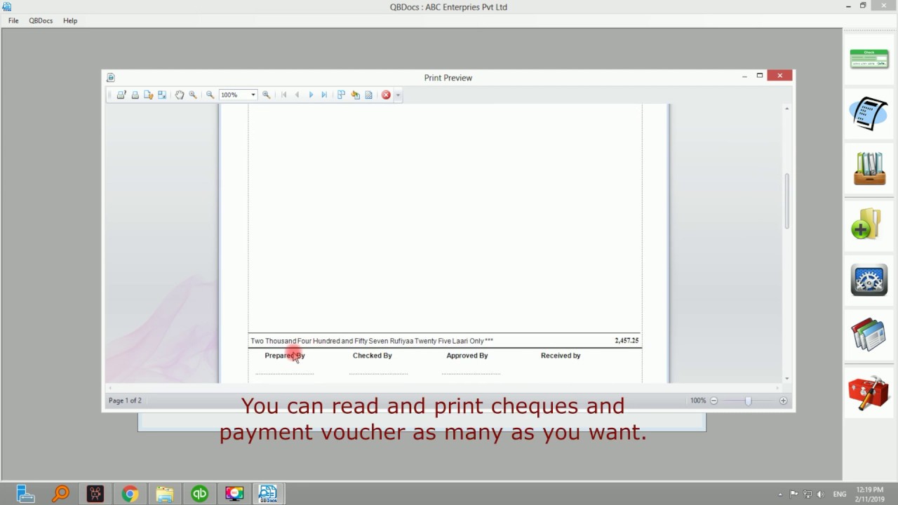 QBDocs V3 Cheque/Voucher Printing Software for QuickBooks YouTube