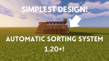Minecraft SIMPLE Fully Automatic Sorting System Tutorial (1.20+)