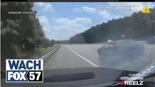Intense high speed chase on wrong side of Midlands highway caught on camera