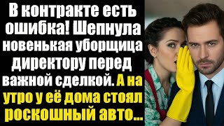 видео: В контракте есть ошибка! - шепнула новенькая уборщица директору перед важной сделкой. А на утро... картинка: В контракте есть ошибка! - шепнула новенькая уборщица директору перед важной сделкой. А на утро...
