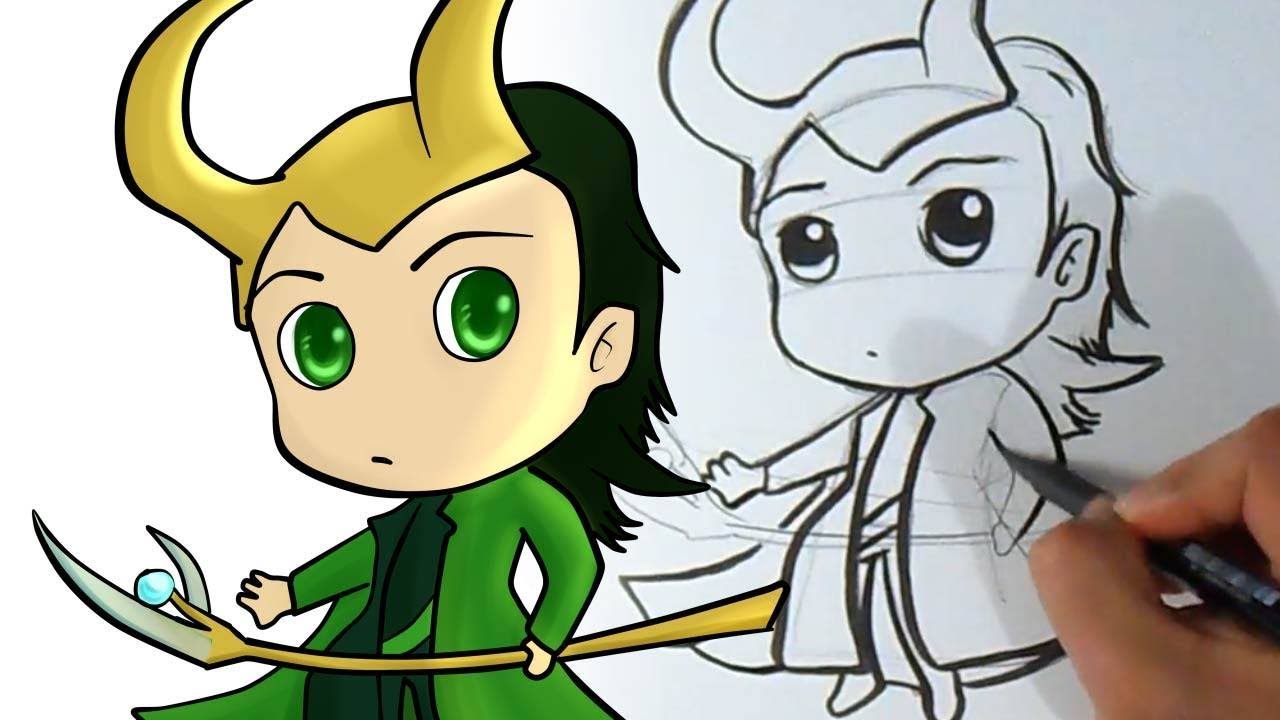 How To Draw Chibi Loki, Step by Step, Drawing Guide, by Dawn, dragoart.com