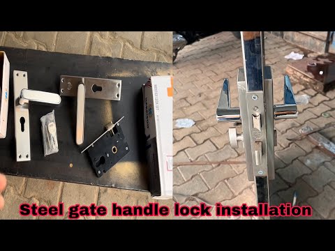 Stainless steel door lock installation / Homemade security