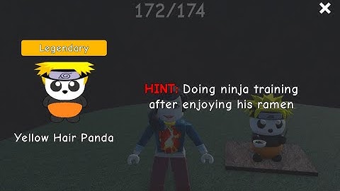 How to get the Yellow Hair Panda - Find the Pandas [Roblox]