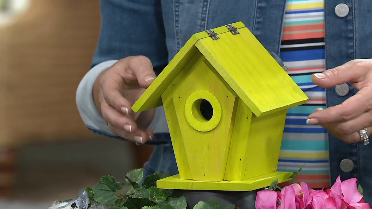 Vantage View Wooden Birdhouse by Evergreen on QVC YouTube