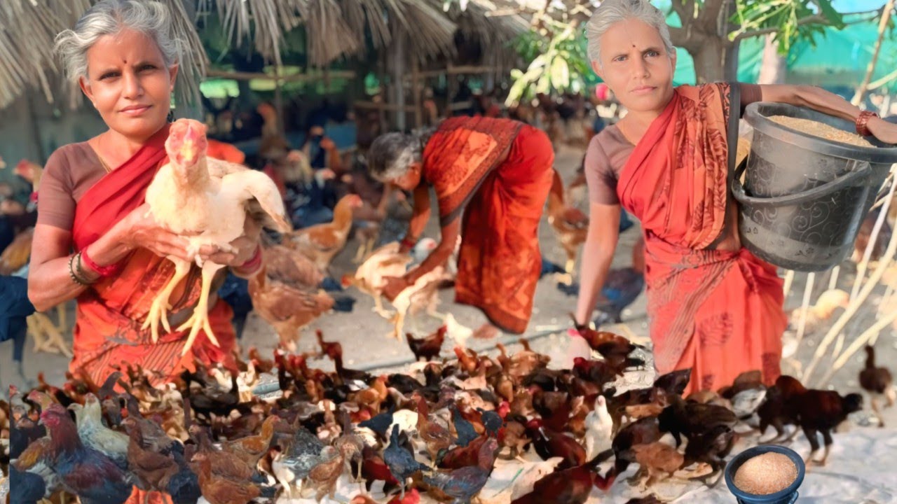 1500 பண்ணை நாட்டுக்கோழி வளர்த்து கறிக்கோழியாக விற்கும் அம்மா | Asil cross hen farm | Siva Arun Tv