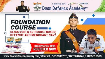 Registration open for Foundation Course | Class 11th & 12th with NDA| 2022-23|Schooling with Job Aim