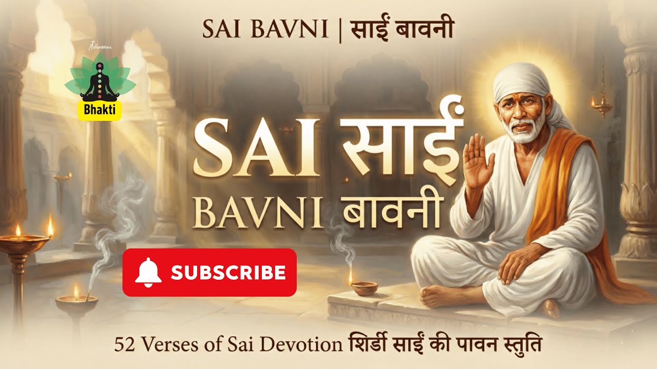 Sai Bavni | साईं बावनी | श्रद्धा सबुरी का अमृत भजन | Shirdi Sai Baba Bhajan with Lyrics