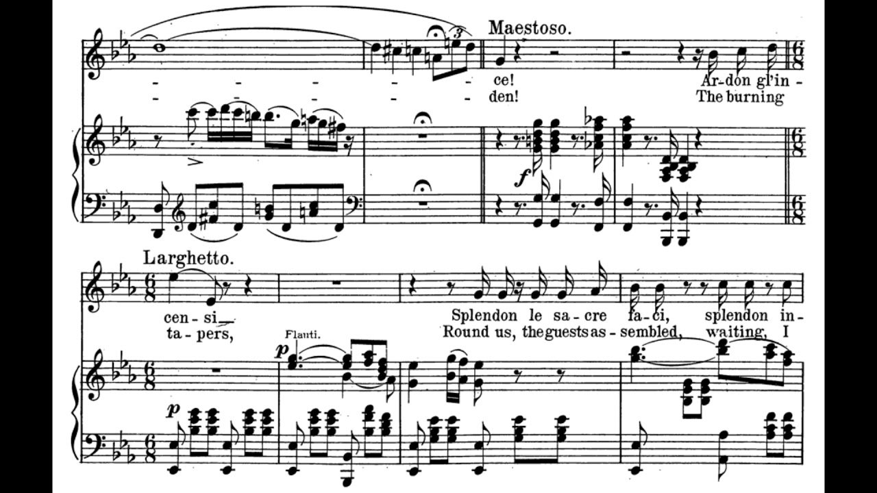 Il dolce suono (Lucia di Lammermoor - G. Donizetti) Score Animation