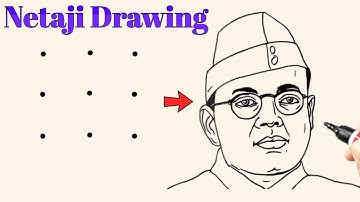 Subhash Chandra Bose Drawing For Beginners | Netaji Subhas Chandra Bose Drawing Easy Step By Step