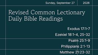 Daily Bible Readings for Sunday, September 27, 2026