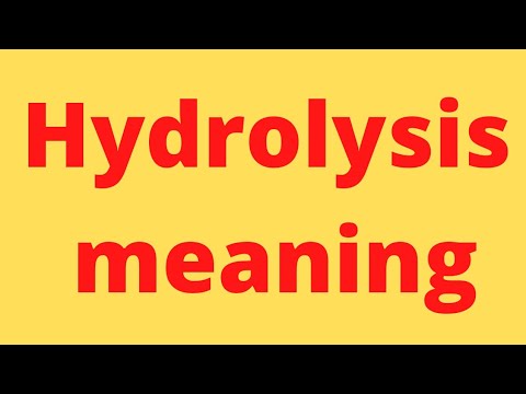 Video: Hvad betyder hydrolytisk?