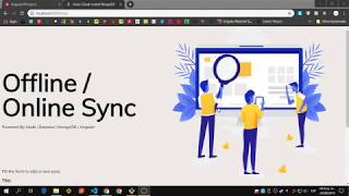Simple Offline / Online Sync ( MEAN Stack  & Dexie - IndexedDB )