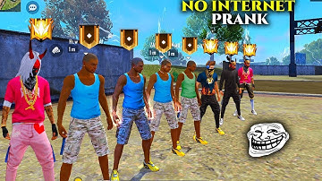 NOOB NO INTERNET PRANK WITH RANDOM PLAYER | MUST WATCH GARENA FREE FIRE