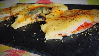 Para amantes del queso , (provolone relleno) rico fácil y rápido 🤤