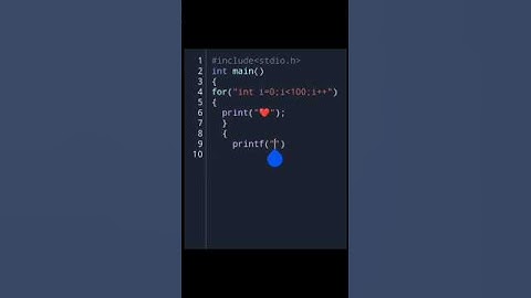 C Program That Prints ❤️ 2000 Times | Amazing C Output | #c programming #coding #viral shorts