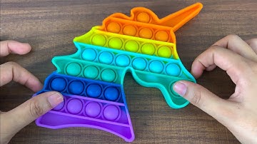 Rainbow Unicorn Pop It ASMR 💝 Satisfying Sound for Relaxing
