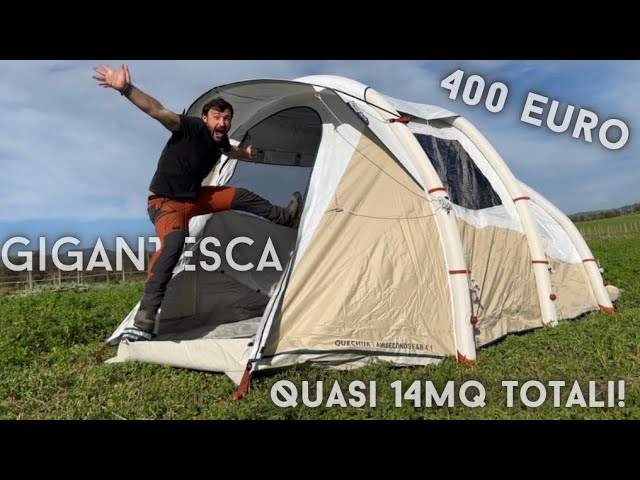 Tenda Da Campeggio 3 In 1 Pop Up Per 3-4 Persone - Automatica, Impermeabile, 245x220 Cm