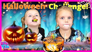 Baking Halloween Treats With Kin Tin Family Ghost And Zombie Cake Challenge