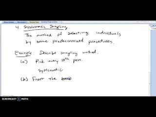 Sampling Methods and Sampling Errors