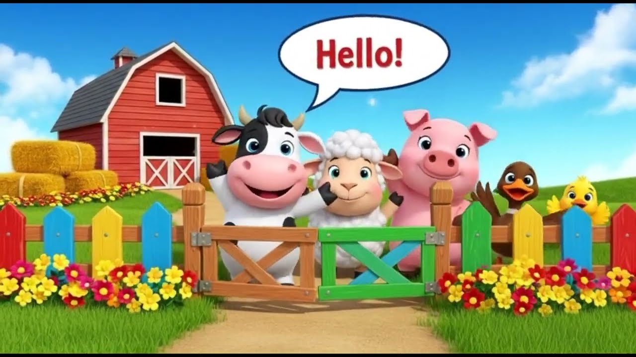 Peek-A-Boo Farm 🐮🐷 | Fun Farm Animals Song for Kids | Nursery Rhymes & Baby Songs
