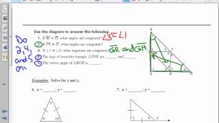 Full 4-5 Isosceles and Equilateral Triangles Notes Guide