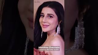 Mishikka Chaurasia Looks Amazing In This Iki-Chic Brown Bodycon Midi Dress With Feather Detailing.