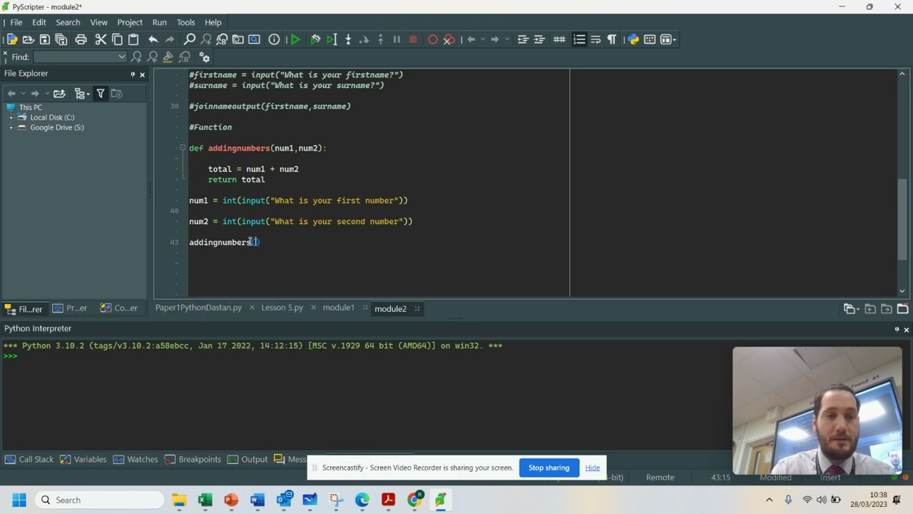 AQA Computer Science - Lesson 12 - Python - 3.10 - Functions
