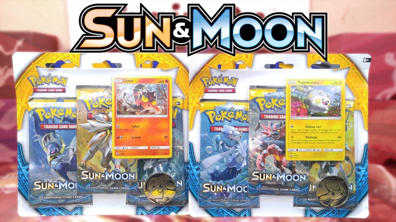 Opening Both Litten & Togedemaru Pokemon Sun & Moon 3 Pack Blisters Of  Pokemon Cards!!!