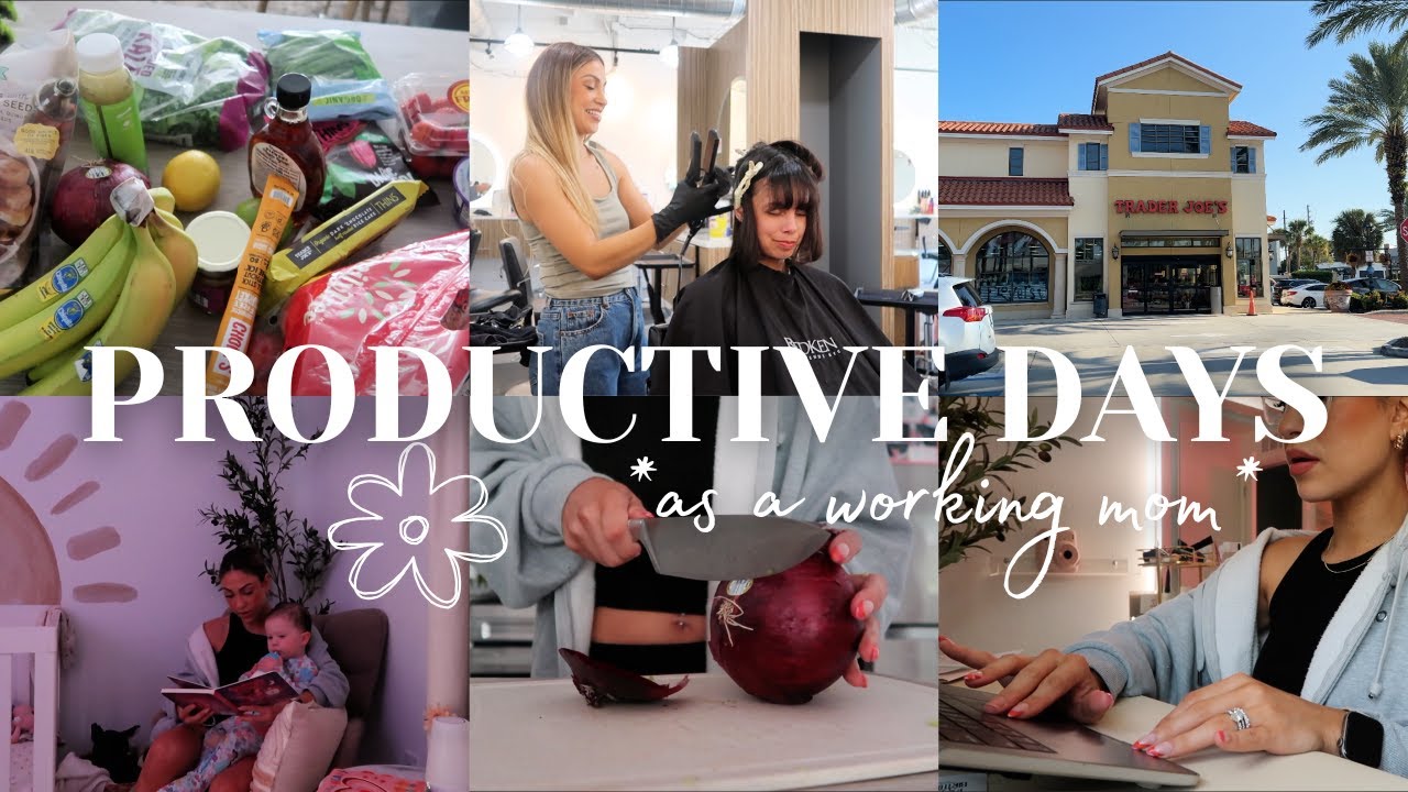 PRODUCTIVE VLOG: I did a subscribers hair!!! How I stay productive, Trader Joe's haul, Hot mom walk
