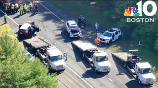 Driver hospitalized after 3-car crash in Wareham