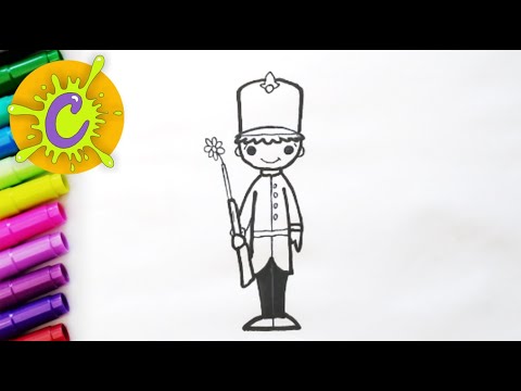 DESENHANDO UM SOLDADINHO | Desenhando e Colorindo | Desenho Fácil | Desenho de Pintar