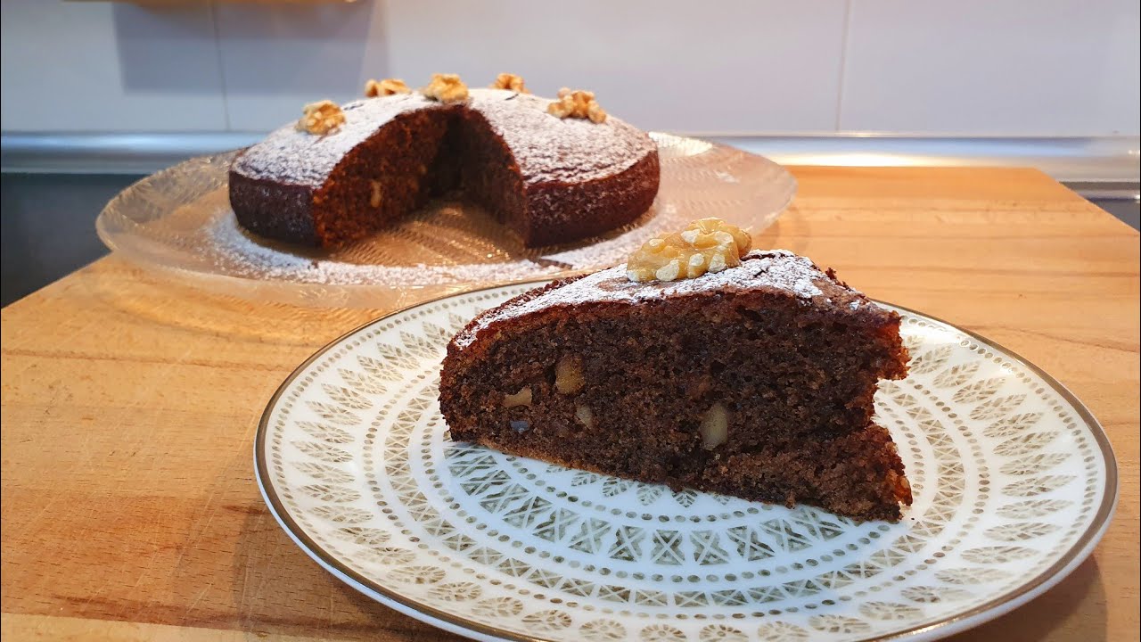 Bizcocho de chocolate y nueces. ¡¡Fácil y esponjoso!!