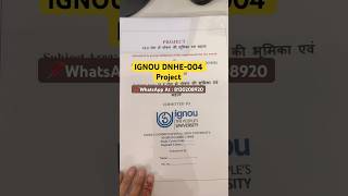 IGNOU DNHE-004 Project WhatsApp At :8130208920 #ignou #ignouproject #ignouuniversity #ignoustudent