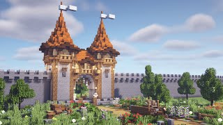 Minecraft | How to Build a Fantasy Castle Gate (Tutorial)