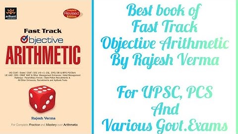 Best book of Objective Arithmetic By Rajesh Verma For Civil services and Other competitive Exams