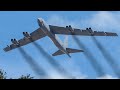 Gigantic US B-52 Starts its Engines and Takes off at Full Afterburner