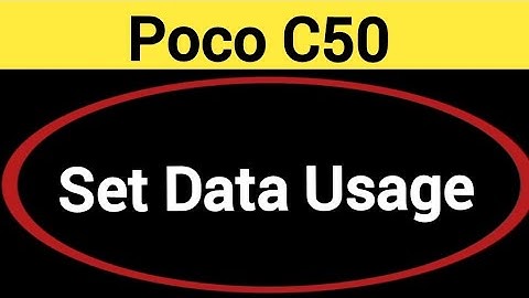 How to set data usage, Poco c50 me data limit Kaise lagaen