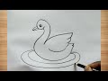 How to draw duck drawing easy step by step @DrawingTalent
