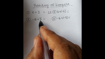 Addition of Integers ll Sum of two Integers. #Integers