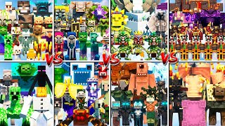 ALL BOSSES ARMY TOURNAMENT in Minecraft Mob Battle! Compilation