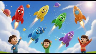 Six Little Toy Rockets Zoom Zoom Zoom Space Adventure & Counting Song
