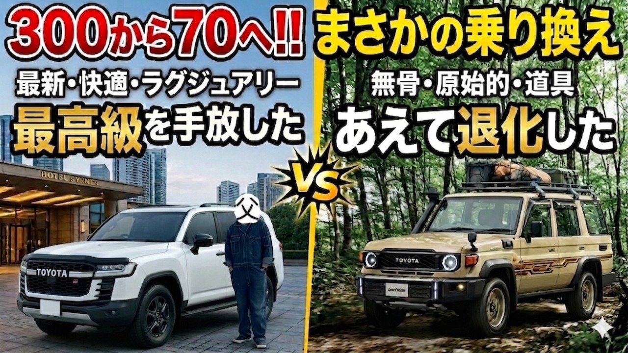 【まさかの乗り換え】親父がランクル300から70に乗り換えた理由が深すぎた…