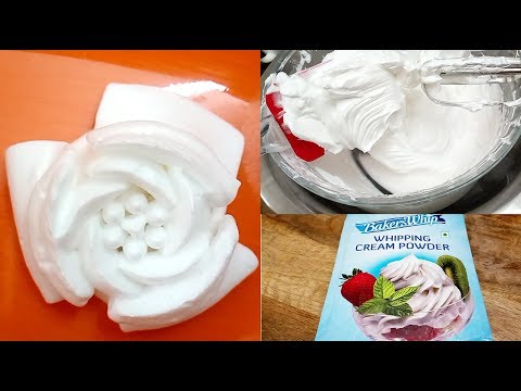 Whipped Cream Recipe | Whipped Cream From Whipping Cream Powder | How To Make Perfect Whipped Cream