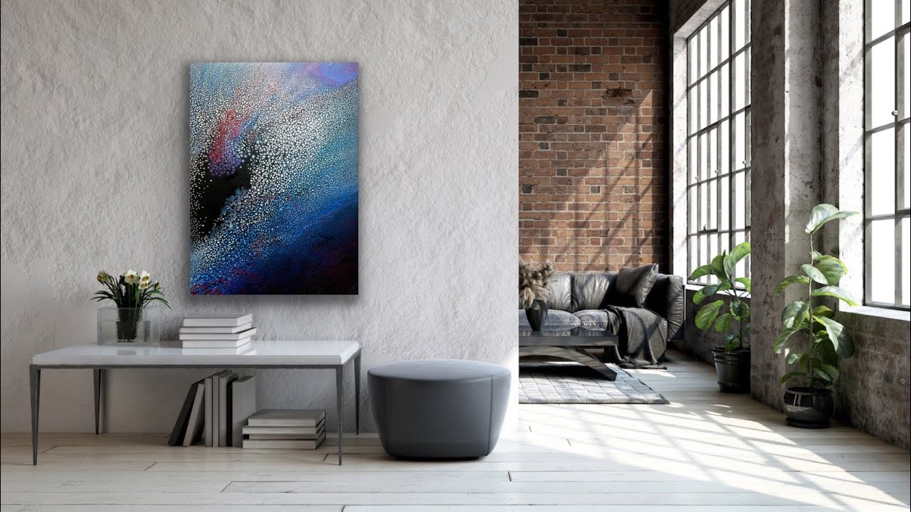 Galaxy Pour! Dump and Swirl! Acrylic Fluid Art! Abstract Art! Large Canvas!