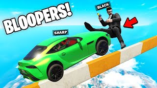 The Worst Runners VS Cars Ever | Full Bloopers ! | GTA 5 Adversary Mode - Black FOX