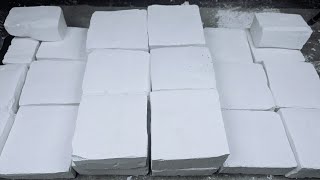 White Soft homemade gym chalk blocks Mass Crush | oddly satisfying | ASMR   screenshot 4