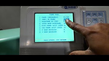 dahao Embroidery machine computer setting