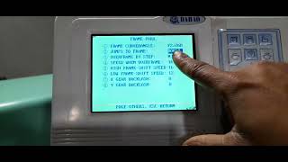 Dahao Embroidery Machine Computer Setting