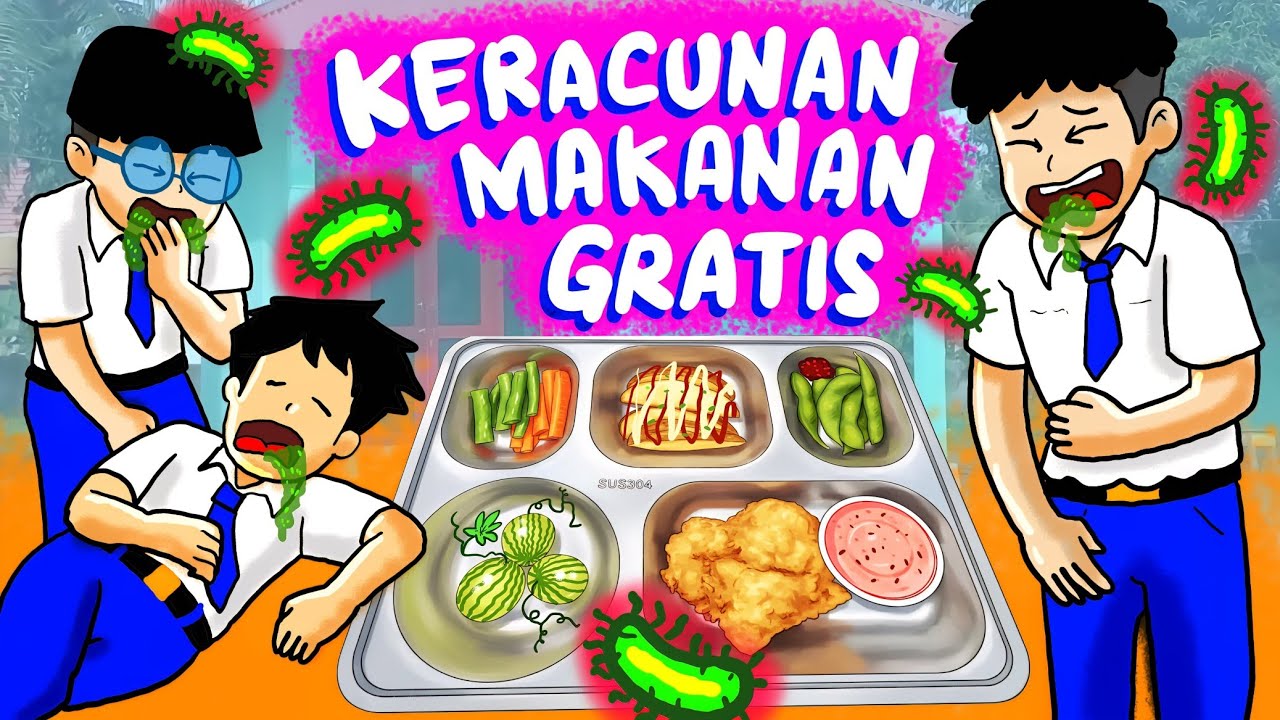 GARA - GARA MELAKUKAN HAL YANG BOD0H SEORANG MURID MENGALAMI KERACUNAN MAKANAN GRATIS #KARTUNLUCU