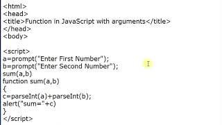 Function Argument in JavaScript in Hindi || By : Anu Monga
